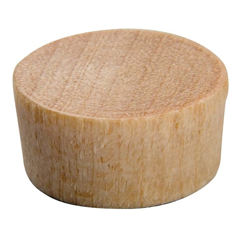 Waddell 8300.38 DP Plug, Flat Head, Birch Wood, 3/8 in Dia