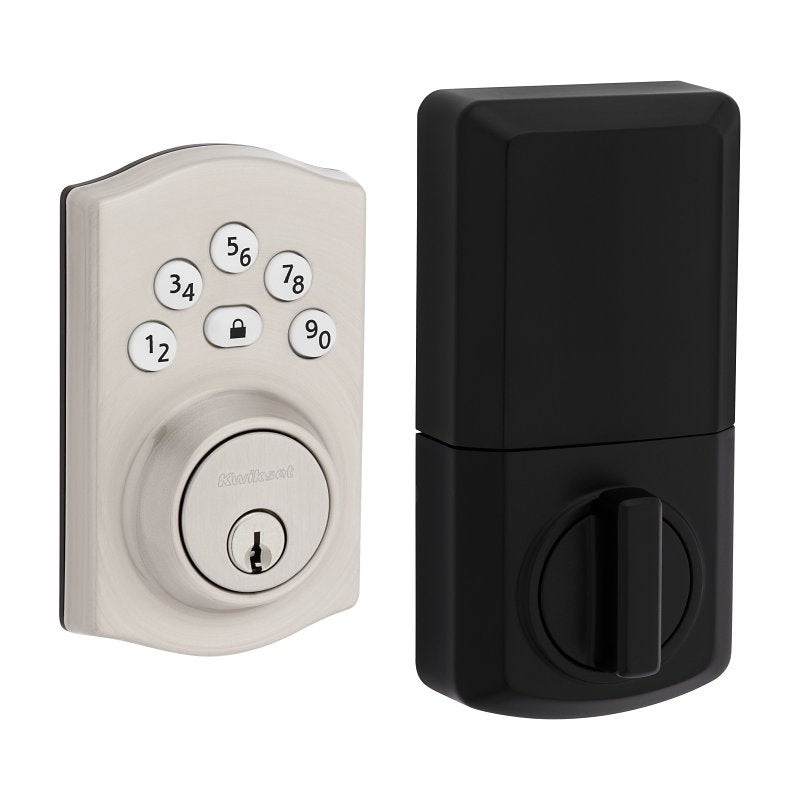 Kwikset Powerbolt 240 Series 992400-002 Keypad Electronic Lock, Traditional, 3 Grade, Zinc, Satin KW1 Keyway, 1/PK