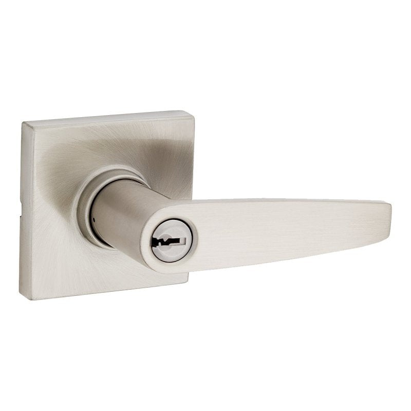 Weiser Safe Lock Winston 9SL50000-114 Entry Door Handle, Lever Handle, Satin Nickel, 3 Grade, Universal Hand