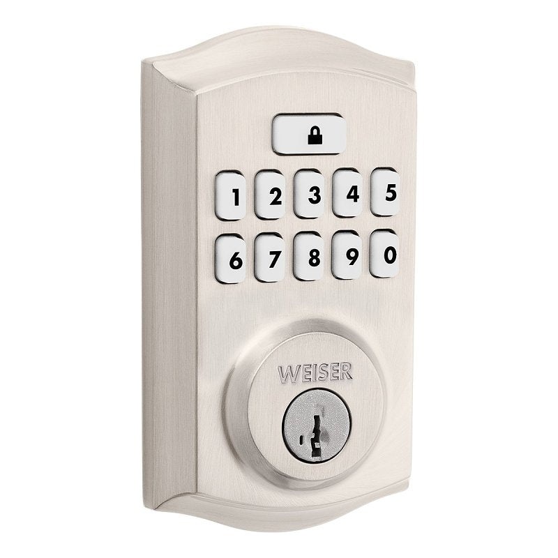 Weiser SmartCode Series 9GED92600-001 Deadbolt, Transitional, 1 in L x 2-13/16 in W x 5 in H Dimensions, Zinc, 1 PK