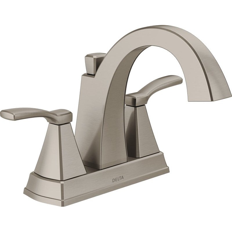 Delta Flynn Series 25768LF-SS Center Set Bathroom Faucet, 1.2 gpm, 2-Handle, 3-Faucet Hole, Stainless