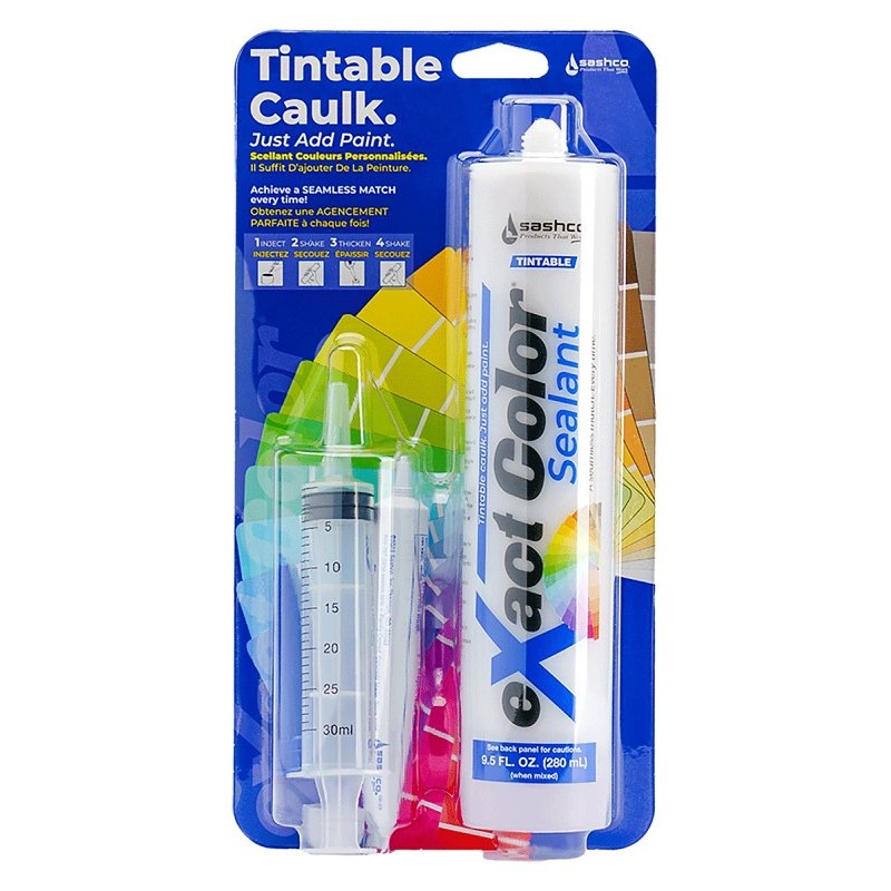 eXact Color 12840 Caulk, White, 4 to 5 days Curing, 40 to 120 deg F, 9.5 oz Cartridge
