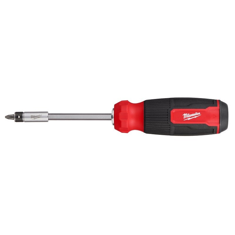 Milwaukee 48-22-2901 27-in-1 Multi-Bit Screwdriver, 1/4 in Drive, 9.11 in OAL, Plastic Handle, Ergonomic Handle