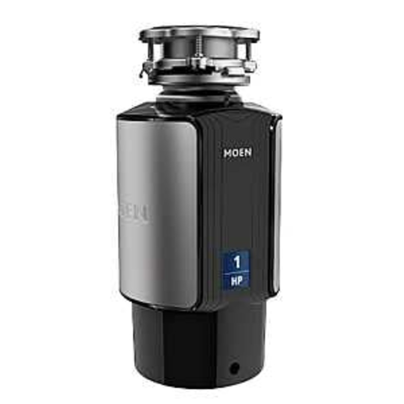 Moen EX Series EX100C Garbage Disposal, 1 hp Motor, 115 V, Polymer/Stainless Steel, 10 year Limited Warranty