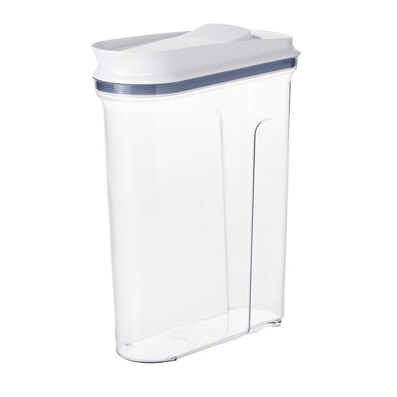 Oxo 11114100 Cereal Dispenser, 4.5 qt Capacity, Plastic/Silicone, Clear, 10.2 in L, 4 in W, 12-1/2 in H