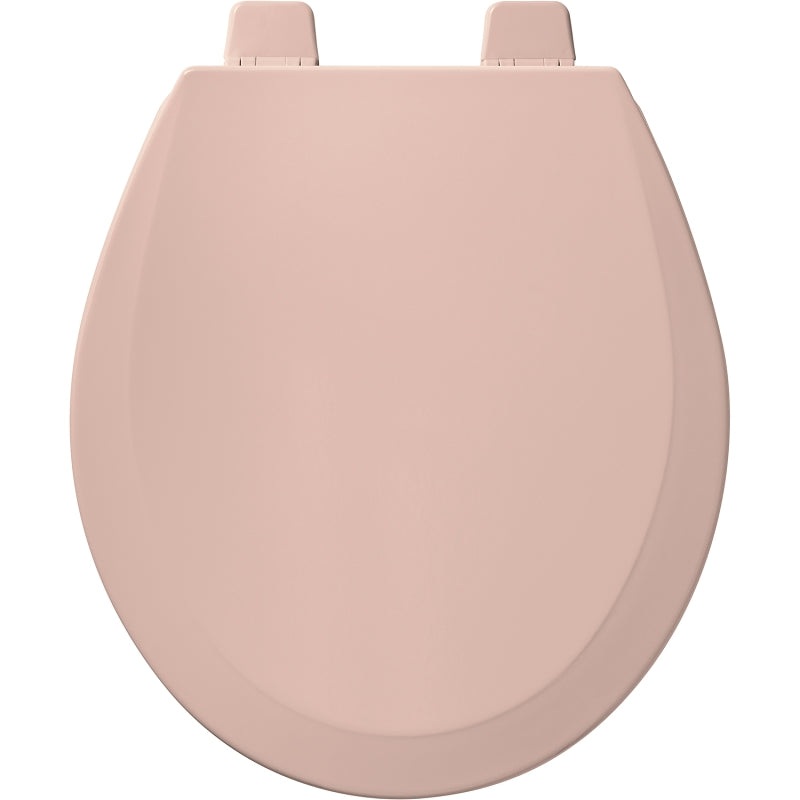 Bemis 500PRO-063 Toilet Seat, 16.8 in L, 14-3/8 in W, 1-7/8 in H, Round, Wood, Pink