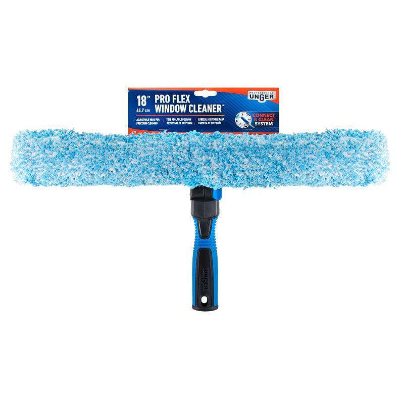 Unger Professional 981660 2-In-1 Window Cleaner, 18 in L Head, Plastic Head, 3.54 in L