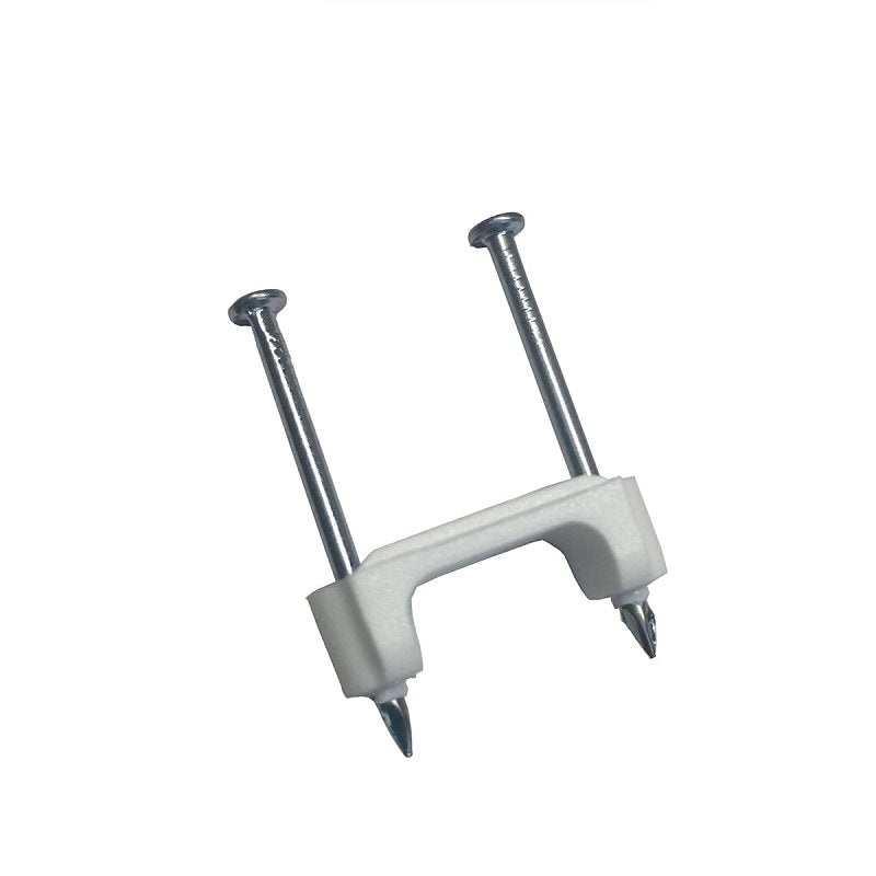 CABLE STAPLE PLASTIC WHT 1/2IN