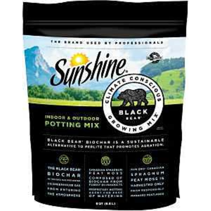 Sunshine Black Bear Series 132115.Q08P Potting Mix, 8 qt