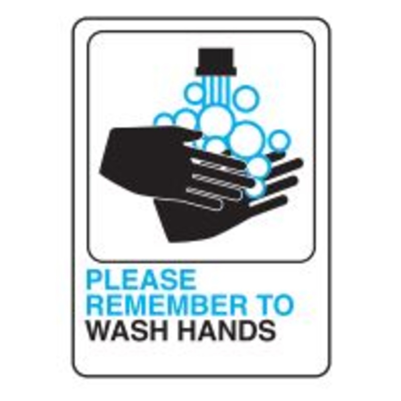 Hy-Ko D-26 Sign Please Remember To Wash Hands