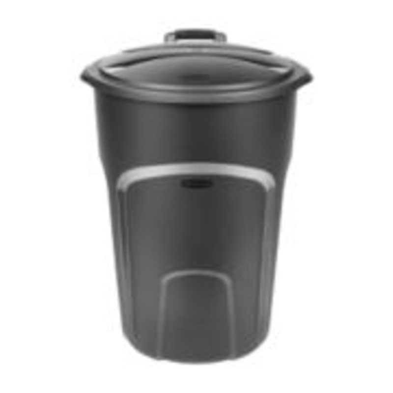 Rubbermaid Roughneck Wheeled Trash Can, 32 Gallon Black