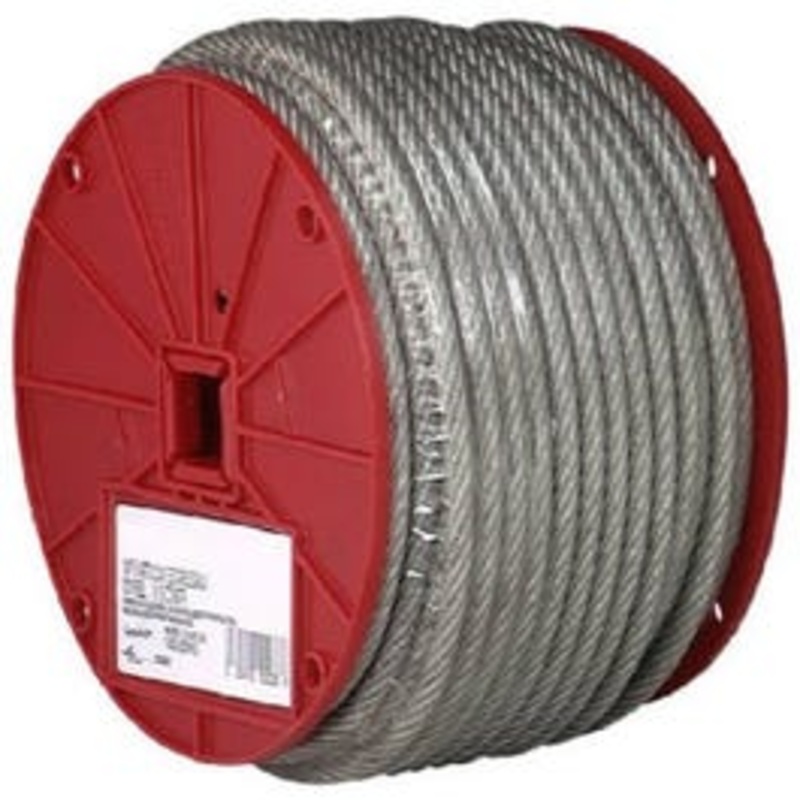1/8 x 3000-In. Clear Vinyl Cable, 7×7, 1/8-In.-3/16-In. x 250-Ft.