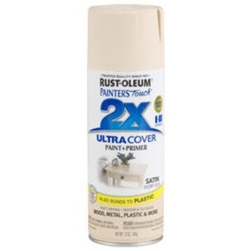 Painter’s Touch 2X Spray Paint, Satin Ivory, 12-oz.