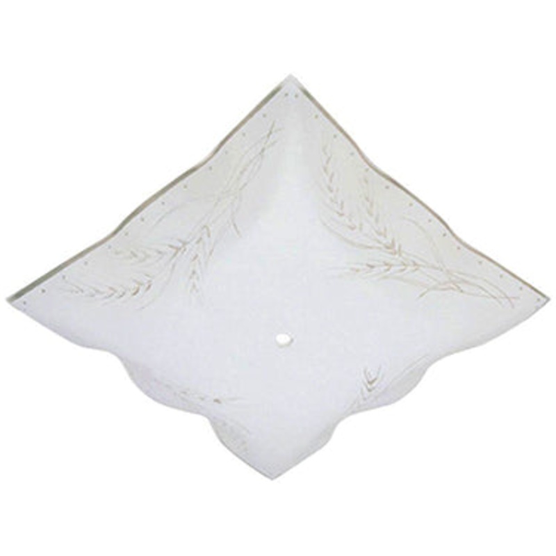12  SQUARE BENT GLASS RUFFLED