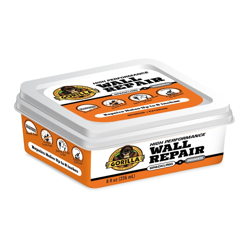 Gorilla High Performance Wall Repair Spackling + Primer 8 Oz.