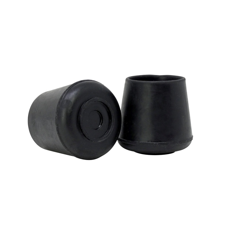 Shepherd Hardware 7/8-Inch Inside Diameter Rubber Leg Tips, 4-Pack, Black