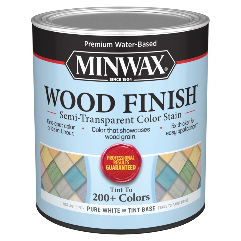 MINWAX Wood Finish Water-Based Semi-Transparent Color Stain, Quart