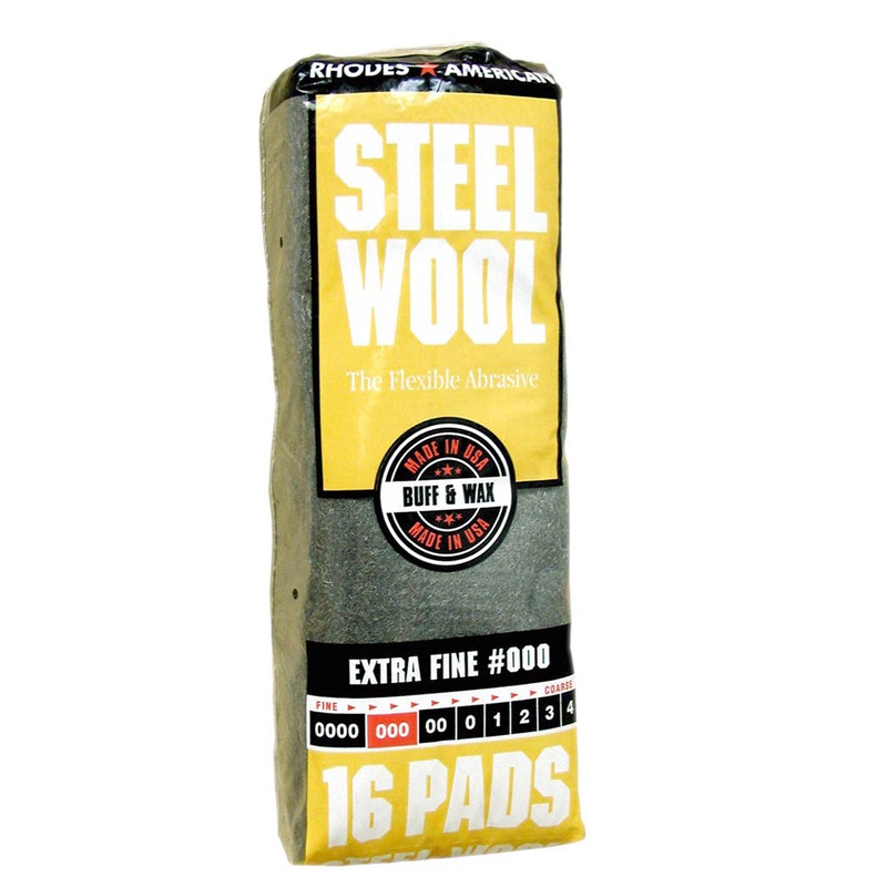 Homax Steel Wool, Extra Fine, Grade #000 16 Pads