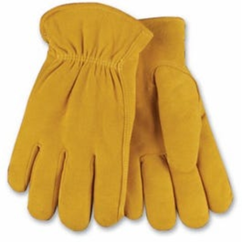 Men’s Full-Suede Deerskin Leather Gloves, Medium