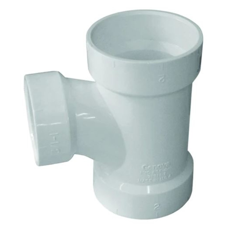 Genova Products Sch. 40 PVC-DWV Reducing Sanitary Tee
