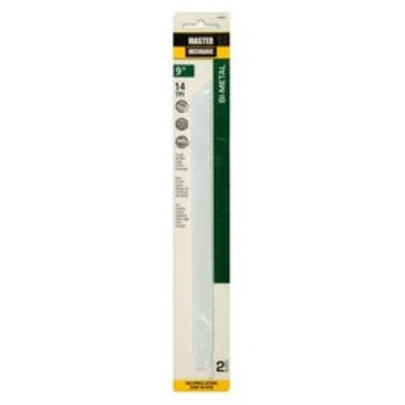 Reciprocating Saw Blades, 2-Pk, 9-Inch, 14-TPI, Bi-Metal/Cobalt
