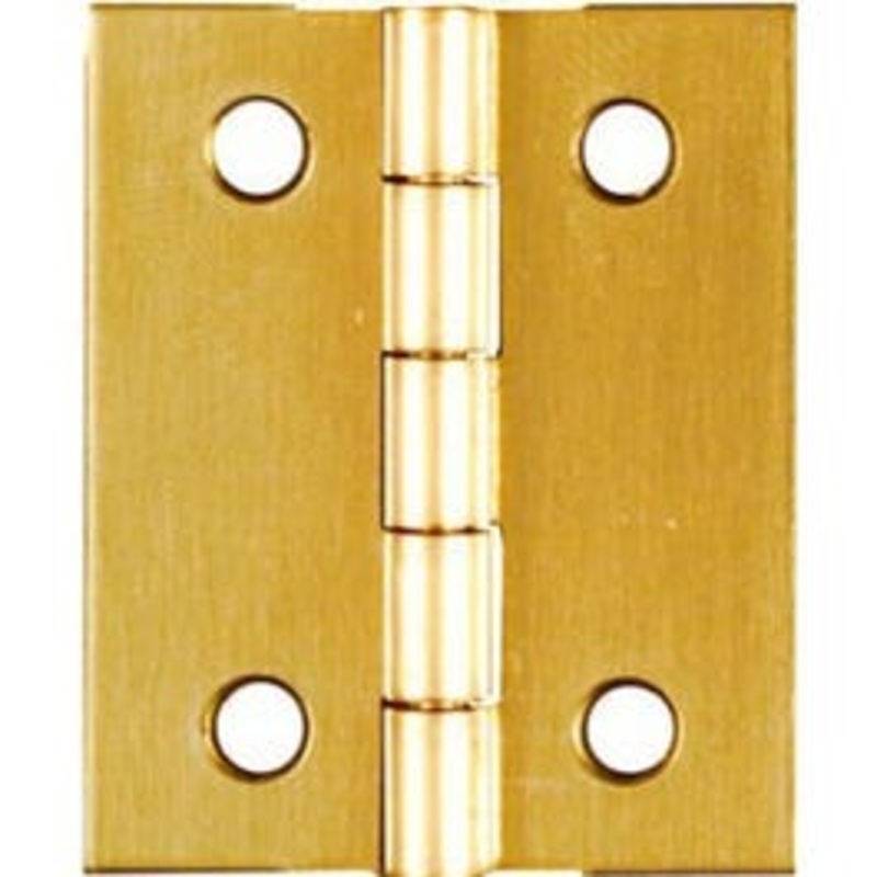2-Pk., 1.5-In. Broad Hinges, Light-Duty, Brass