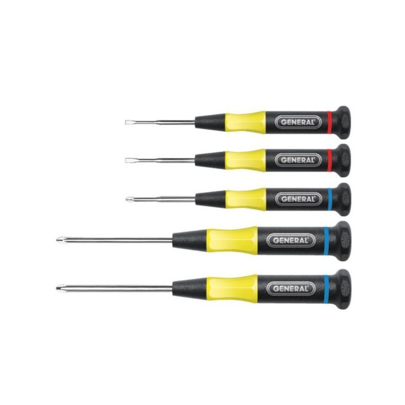 General Tools Five-piece Precision Screwdriver Set 3/32 in. and 1/8 in.