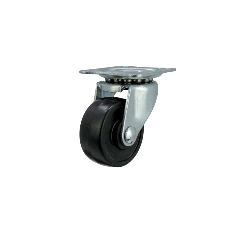 Shepherd Hardware 1-1/2-Inch Swivel Plate Soft Rubber Caster, 40-lb Load Capacity