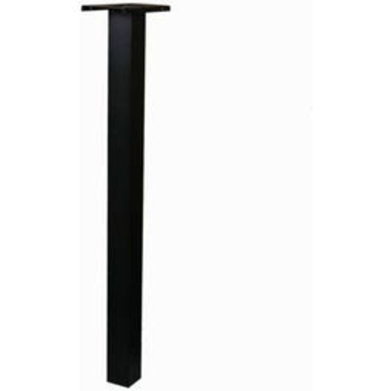 Brighton Mailbox Post, In-Ground, Top-Mount, Black Aluminum, 51 x 6 x 12-In.
