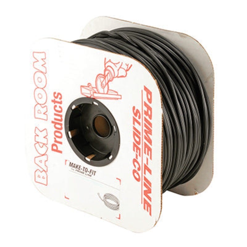 Prime-Line P 7568 – Screen Retainer Vinyl Spline, .155 Round, Black, 5′ per roll