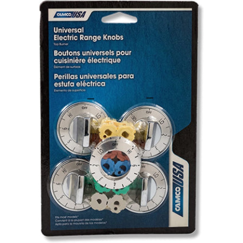 KNOB CHROME ELEC RANGE BURNER 4/CD