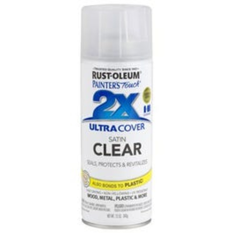 Painter’s Touch 2X Spray Paint, Satin Clear, 12-oz.