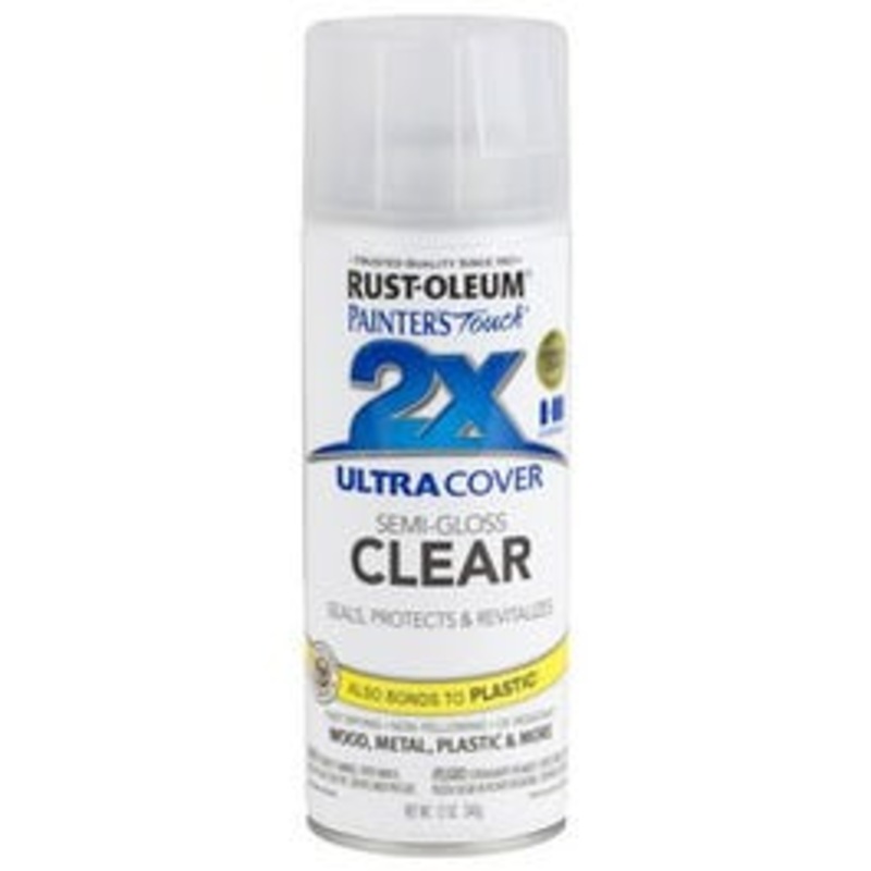 Painter’s Touch 2X Spray Paint, Semi-Gloss Clear, 12-oz.