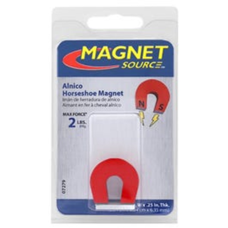 Alnico Horseshoe Magnet with Keeper – 2-Lb. Pull