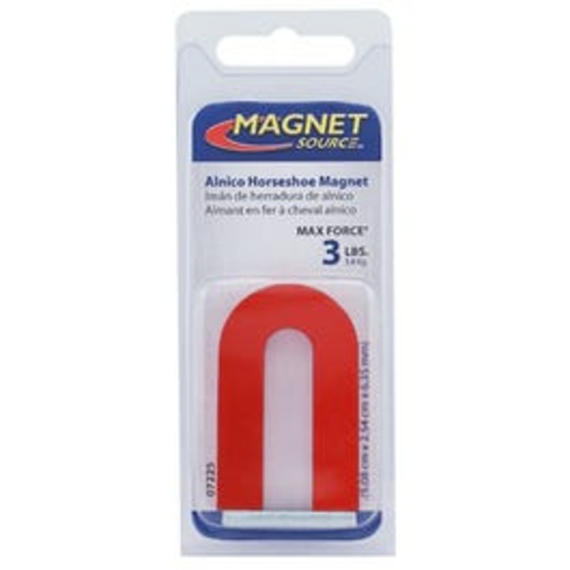 Alnico Horseshoe Magnet with Keeper – 3-Lb. Pull