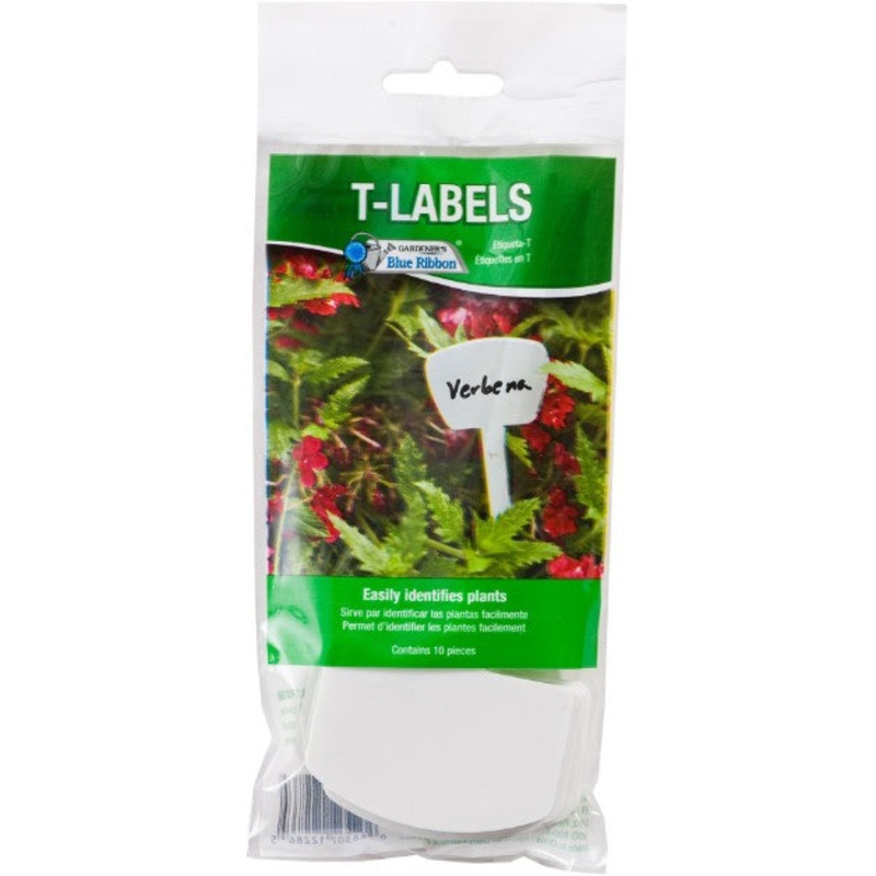 Midwest Gardener’s Blue Ribbon Plastic T-Label Plant Labels