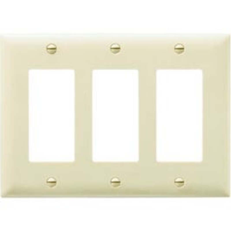 Ivory 3 Decorator Opening Nylon Wall Plate