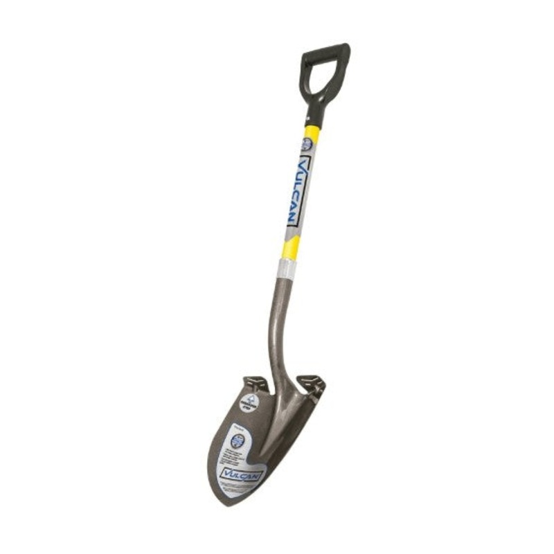 Vulcan PRY-F Shovel Steel Blade Fiberglass Handle D-Shaped Handle